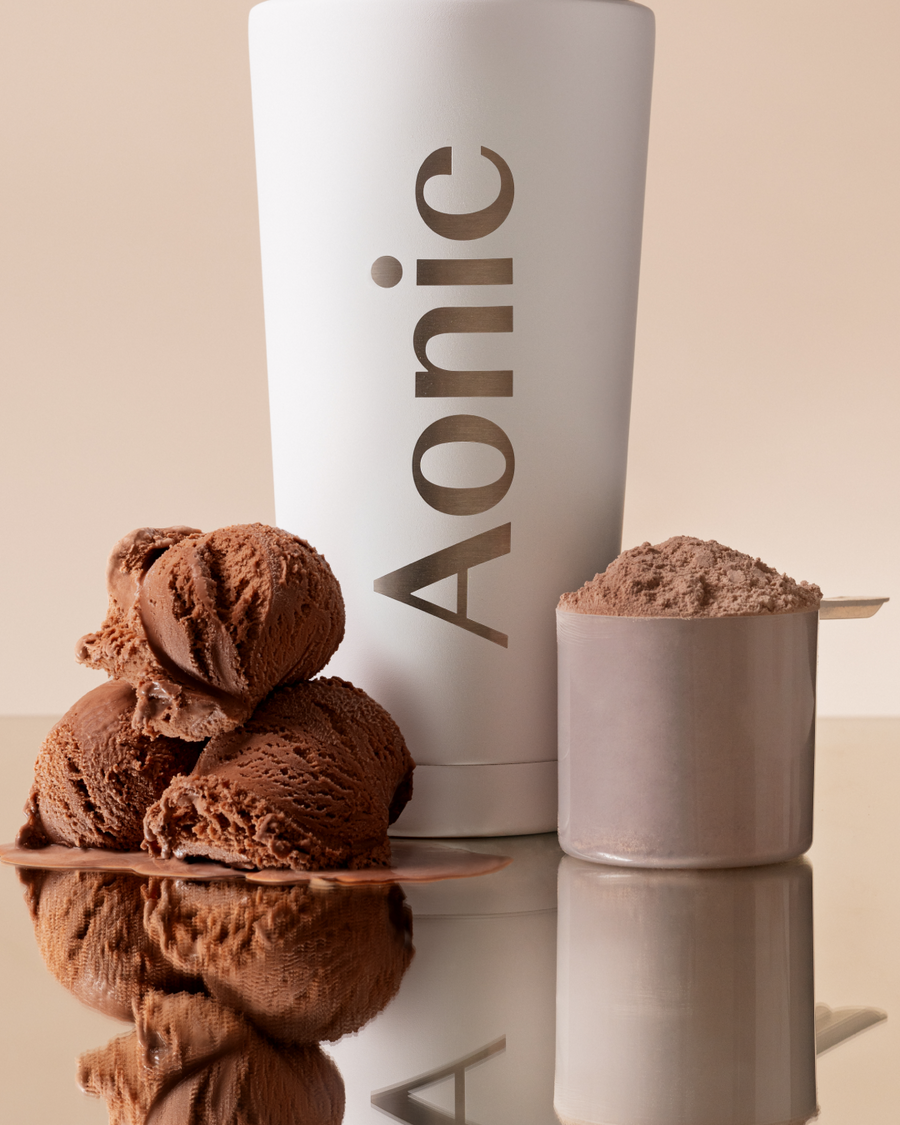 Aonic Fuel protein powder in a lifestyle setting